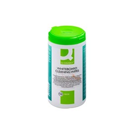 Q-Connect Whiteboard Cleaning Wipes (Pack of 100), Unscented