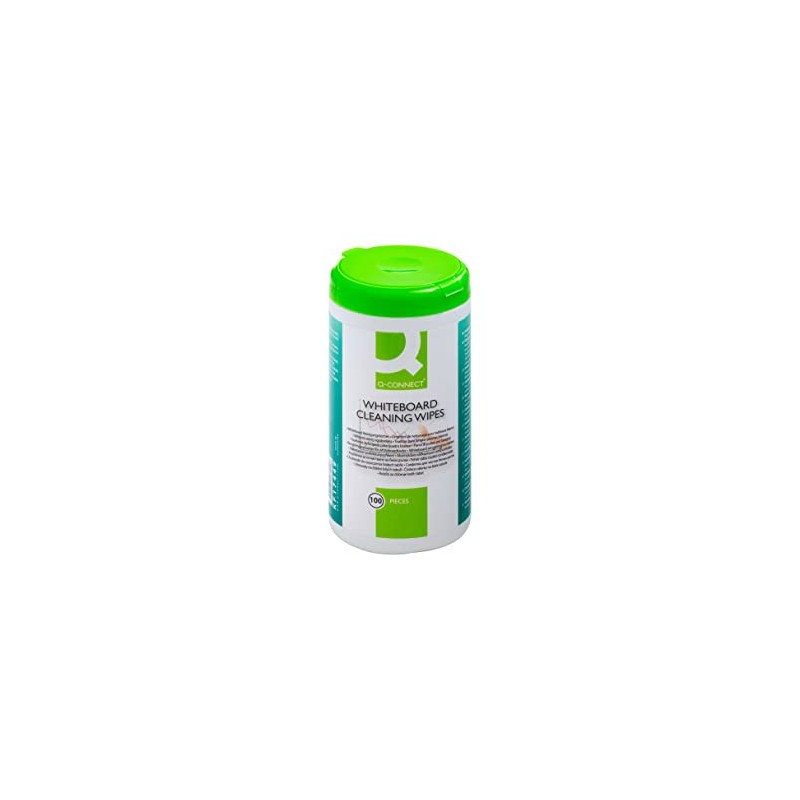 Q-Connect Whiteboard Cleaning Wipes (Pack of 100), Unscented