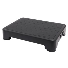 COOL-ANGLE Non-Slip Step Stool for Adults & Seniors – 3.4" Low Profile Wide Platform 600lbs Capacity – 6 Stability Feet Bed Step for High Beds, Bath & Car – Portable with Handles, Black