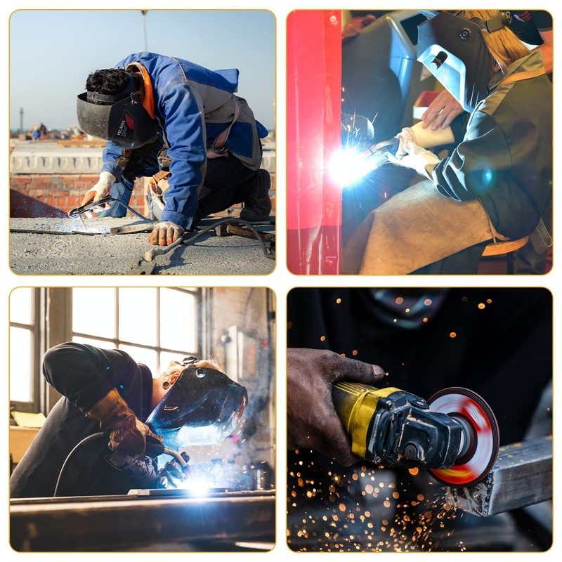 Intra-FIT Cowhide MIG Welding Gloves, Grain Leather Reinforcement on Palm