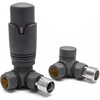 Team Controls Anthracite Grey Corner TRV Thermostatic Radiator Valve &