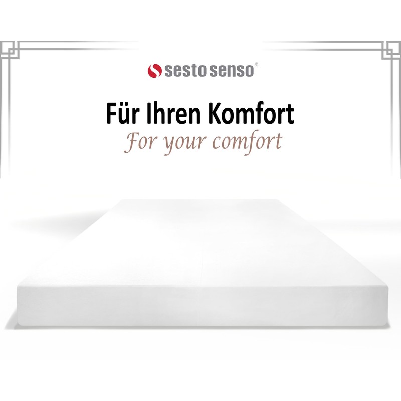 Sesto Senso Fitted Sheet 180 x 200 cm White for