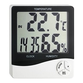 TFA Dostmann Digital Thermometer and Hygrometer with Digital Clock