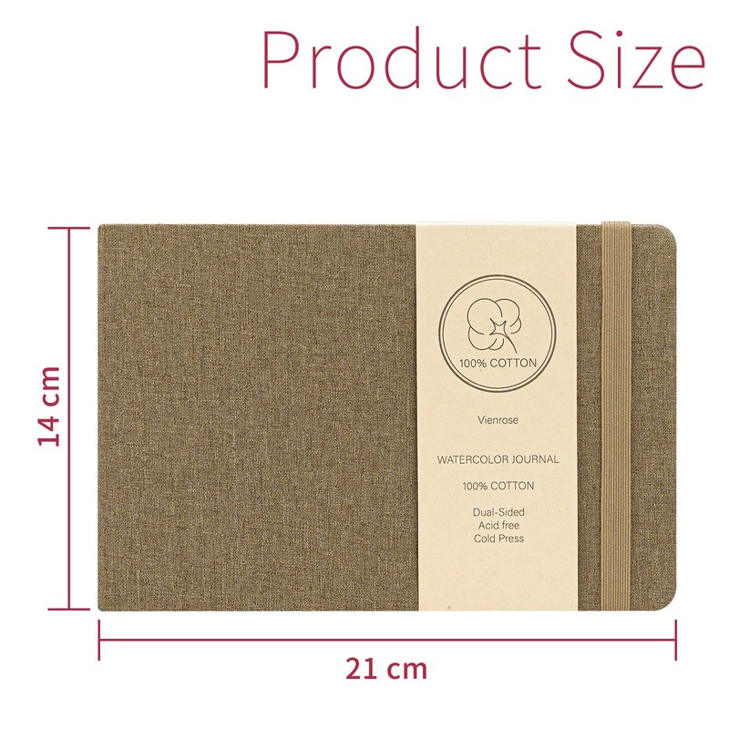Vienrose Watercolour Journals, Sketchbooks, Cotton Paper, Cold Pressing, Watercolour Journals