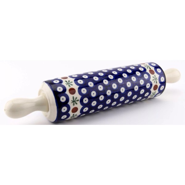Polish Pottery Rolling Pin 12.5" from Zaklady Boleslawiec in Nature