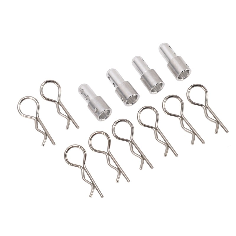 4Pcs RC Body Post Mount Stable High Strength Silver Rugged