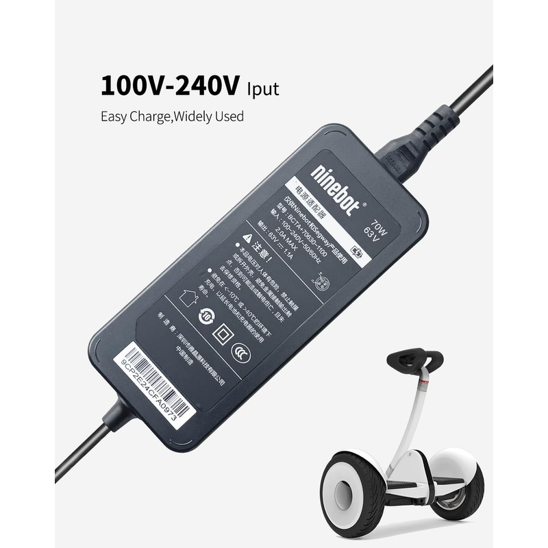 4 Prong Scooter Charger for Segway Ninebot S/S-MAX/S2/Mini PRO/Mini lite,