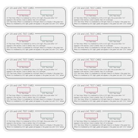VOANZO UV Test Cards 10Pcs UV Test UVC UVA Light Effects Tester Indicator Cards UV Detection Strips Paper Testing Device for UV Radiation Exposure