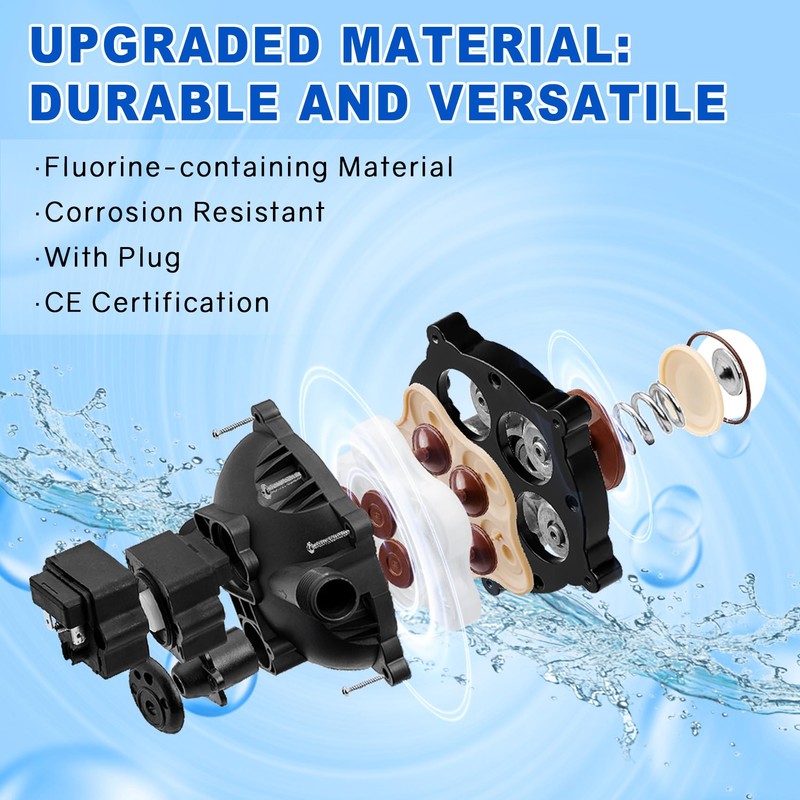 Etespie Automatic-Demand Diaphragm Pump 2088-343-135, 12V DC, 3.0 GPM With