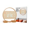 Driini Modern Large Digital Wall Clock - Bamboo Wood with