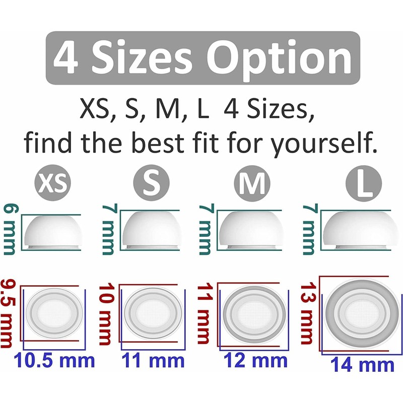 8 Sets Ear Tips Replacement for AirPods Pro 2nd /