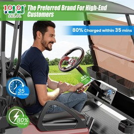 Carro de golf 10L0L Carga rápida 3.1 Cargador USB dual, puertos USB 2 en 1 y visualización LED medidor de voltaje universal para coche club, EZGO y Yamaha, enchufe de carga seguro de carcasa de metal