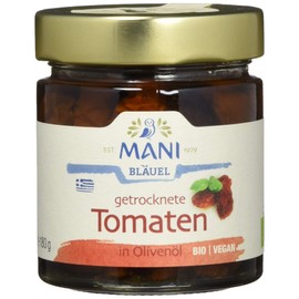 MANI Dried Tomatoes in Olive Oil, Organic, Pack of 2 (2 x 180 g)