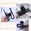 Sttiafay Big Hair Claw Clips Black Matte Claw Clips Plastic