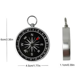 Portable Compass Key Chain for Outdoor Camping Lightweight Aluminum Compass Trekking Hiking Survival Compass, Orientation Compass For Map Reading, Outdoor Survival, Camping And Navigation