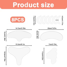 OUDQFCJ 8 Stück Zornesfalte Pflaster, Facial Patches, Face Lifting Tape, Anti-Wrinkle Patches Für Das Gesicht, Glättet Feine Linien Und Fältchen