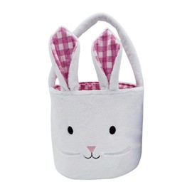 Harilla Osterhasenkorb Ostern Eggs Bag mit Kaninchenohren, Party -Dekoration, wiederverwendbarer Süßigkeitenkorb Geschenktüte für Kinder, Rosa