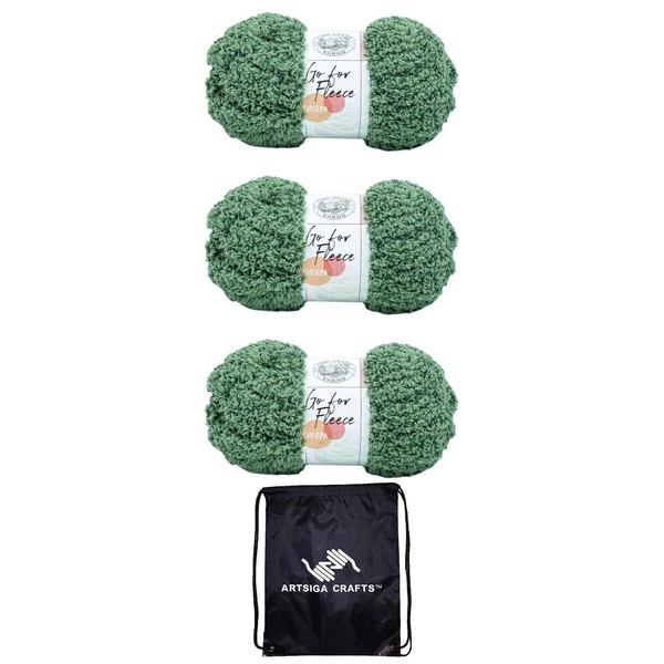 Lion Brand Go for Fleece Sherpa Fern 937-171 (3-Skeins -