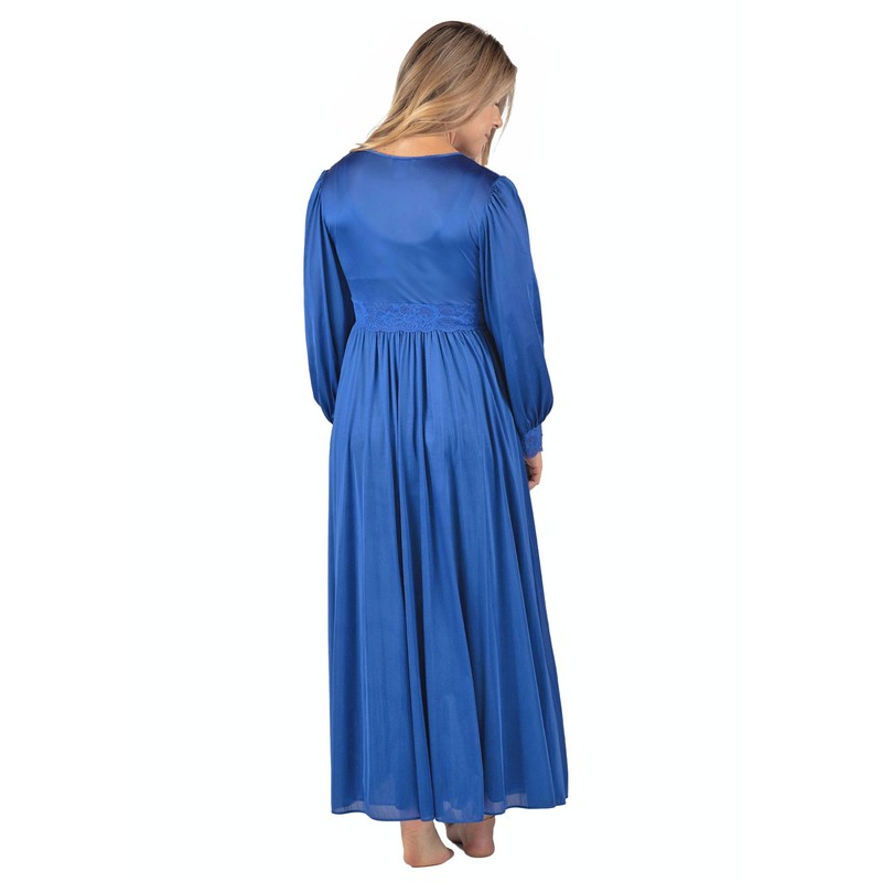 Shadowline Silhouette Gown and Peignoir Set (51737), Black, 2X