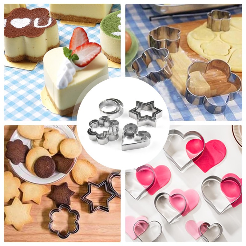 20 Pieces Cookie Cutter, Baking Mold Flower, Baking Cookie Mold,