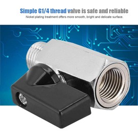 Water Cooling Valve, Bewinner G1/4 Thread Cooling Valves, Water Ball Valve, Water Screw Connection for Computer Water Cooling Systems with Precise Screw Thread/Handle Design