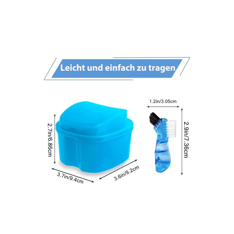 Denture Box Cleaning Set with Denture Brush, Denture Box Prosthesis