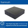 FoamRush 5" x 29" x 29" Charcoal High Density Upholstery