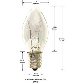 National Artcraft 4 Watt Candelabra Base Bulb for Night Lights, Crafts and Other Creative Applications (Pkg/100)