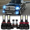 SHENKENUO 6x Ice Blue LED Headlight Fog Light Bulbs For