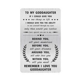 Alotozo Goddaughter Christmas Wallet Card - To My Goddaughter Gifts - God Daughter Cards from Godparents