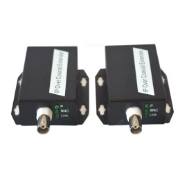 Unbranded 1 Pair DC5-12V Metal Black Network Rj45 IP Over Coaxial Extender Adapter
