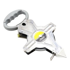 Alnicov Steel Frame Fiberglass Tape Measure Scaled Shockproof Box Silver -?;100ft (30m)