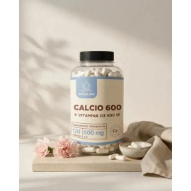Calcio 600 Mg Con Vitamina D3 400 Ui Raíces Zen 120 Cápsulas Sin Sabor