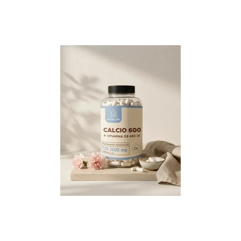 Calcio 600 Mg Con Vitamina D3 400 Ui Raíces Zen