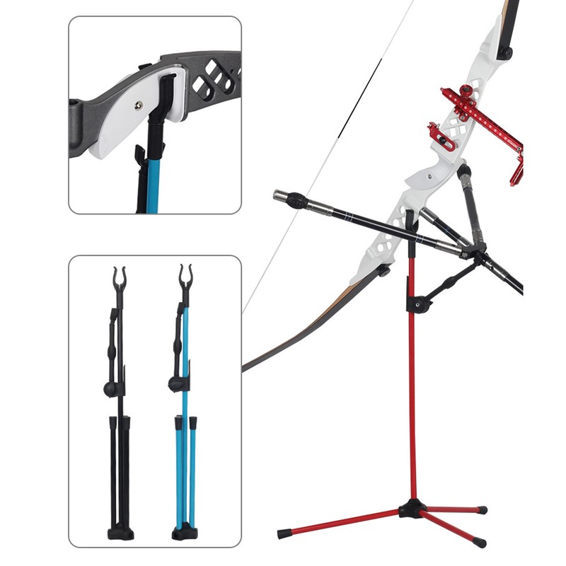 Archery Bow Stand Rack Height Adjustable Flexible Detachable Fiber Glass