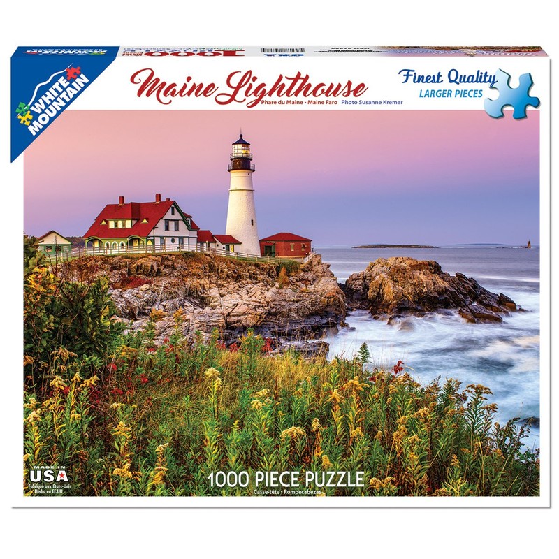 White Mountain Puzzles Maine Lighthouse - 1000 Piece Jigsaw Puzzle