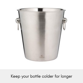 Viners Barware 4 Litre Champagne Bucket, Silver