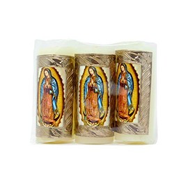 by ValuueMax - Cirio Pascual 8 cm Parafina Virgen Guadalupe VGO Paschal Candle 3 in 2.5oz Wax