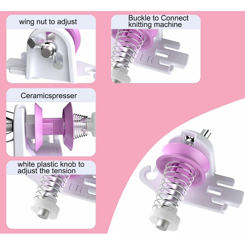 Knitting Machine Tensioners，Compatible for ADDI 46 Needle Circular Knitting Machine，Plastic