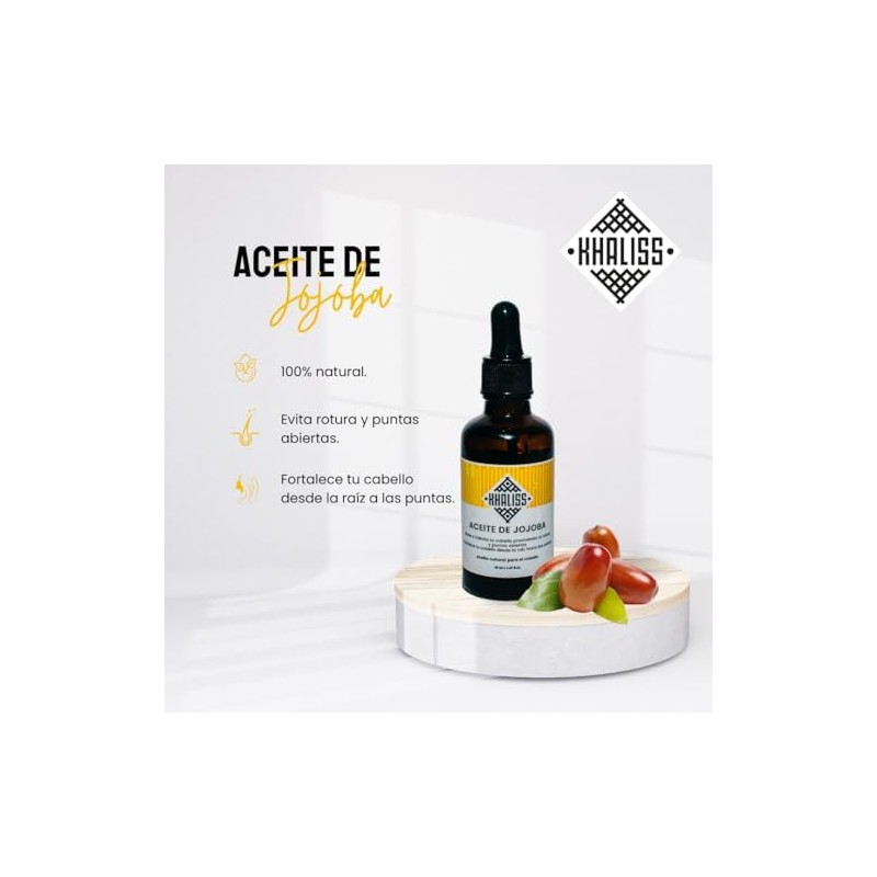 Khaliss Aceite de Jojoba: 100% natural y vegano Nutre e