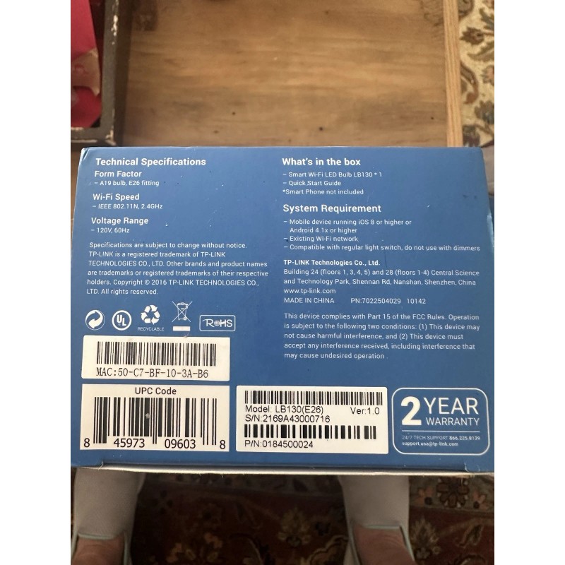 TP-LINK Smart Wi-fi LED Bulb 60W With Color Changing