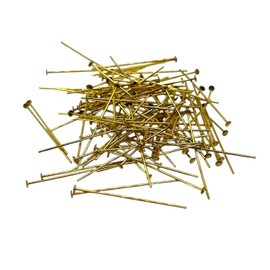 100 x Prism Pins Silver/Gold 26 mm - High Quality Crystal Connectors for Chandeliers & Decoration Chain Supplies Jewellery Pins Hooks for Hanging (Gold)