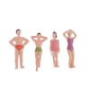 20-Pack 1.4 inch Miniature Beach Swimsuits People Figures Model Train