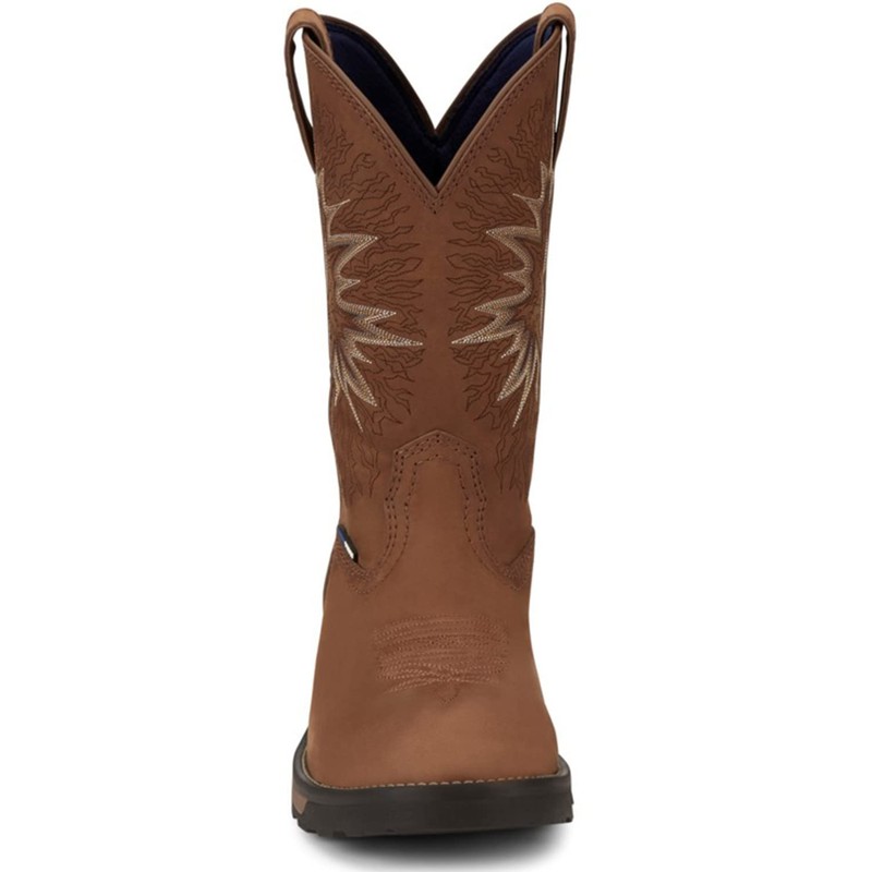 Tony Lama Men's Boom Saddle Cowhide Pull-On Soft Western Work