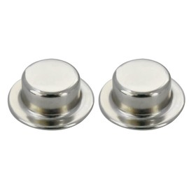 MARRTEUM 2 Piece Spring Steel Push on Pushnut Cap Stud 5/8 Inch Axle Pushnut Fastener with Zinc Mech Finish for Rolling Bins, Lawn Wagons and Hand Trucks