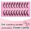 LOPHE 10PCS Cat Eye Lashes False Eyelashes, Thick and Soft