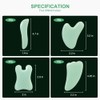 airogym Guasha Massage Tool，Natural Stone Gua Sha Board, 4PCS Guasha