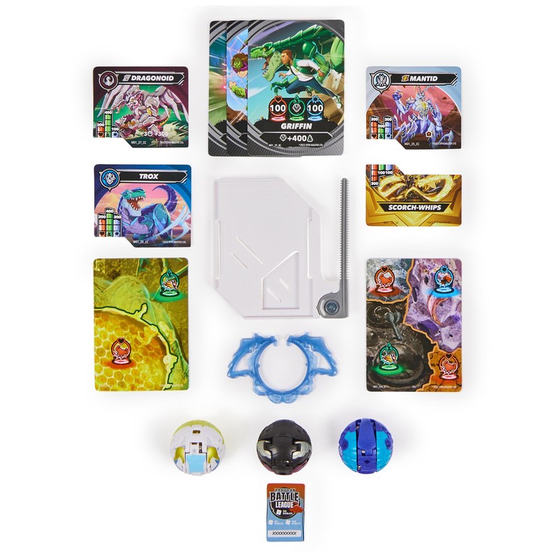 Bakugan 3.0 Starter Pack with 3 Balls, Individually Assembled Action