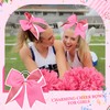 8PCS Cheer Bows Bulk Glitter Cheerleading Bows Girls Hair Bows