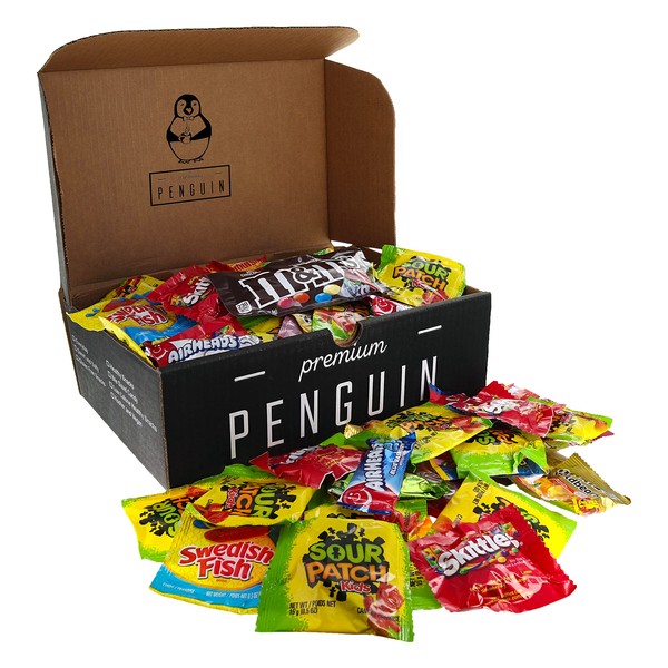 Bite Sized Candy Care Package Gift Box - Variety Pack of Skittles, Sour Patch, Twizzlers & More! Bulk Candy Great for Halloween, Birthdays, College Students, Military, Offices & Goodie Bags!